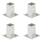 Anclajes para postes 4 unidades metal galvanizado 101 mm