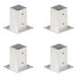 Anclajes para postes 4 unidades metal galvanizado 101 mm