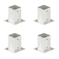 Anclajes para postes 4 unidades metal galvanizado 101 mm