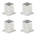 Anclajes para postes 4 unidades metal galvanizado 101 mm