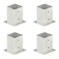 Anclajes para postes 4 unidades metal galvanizado 101 mm