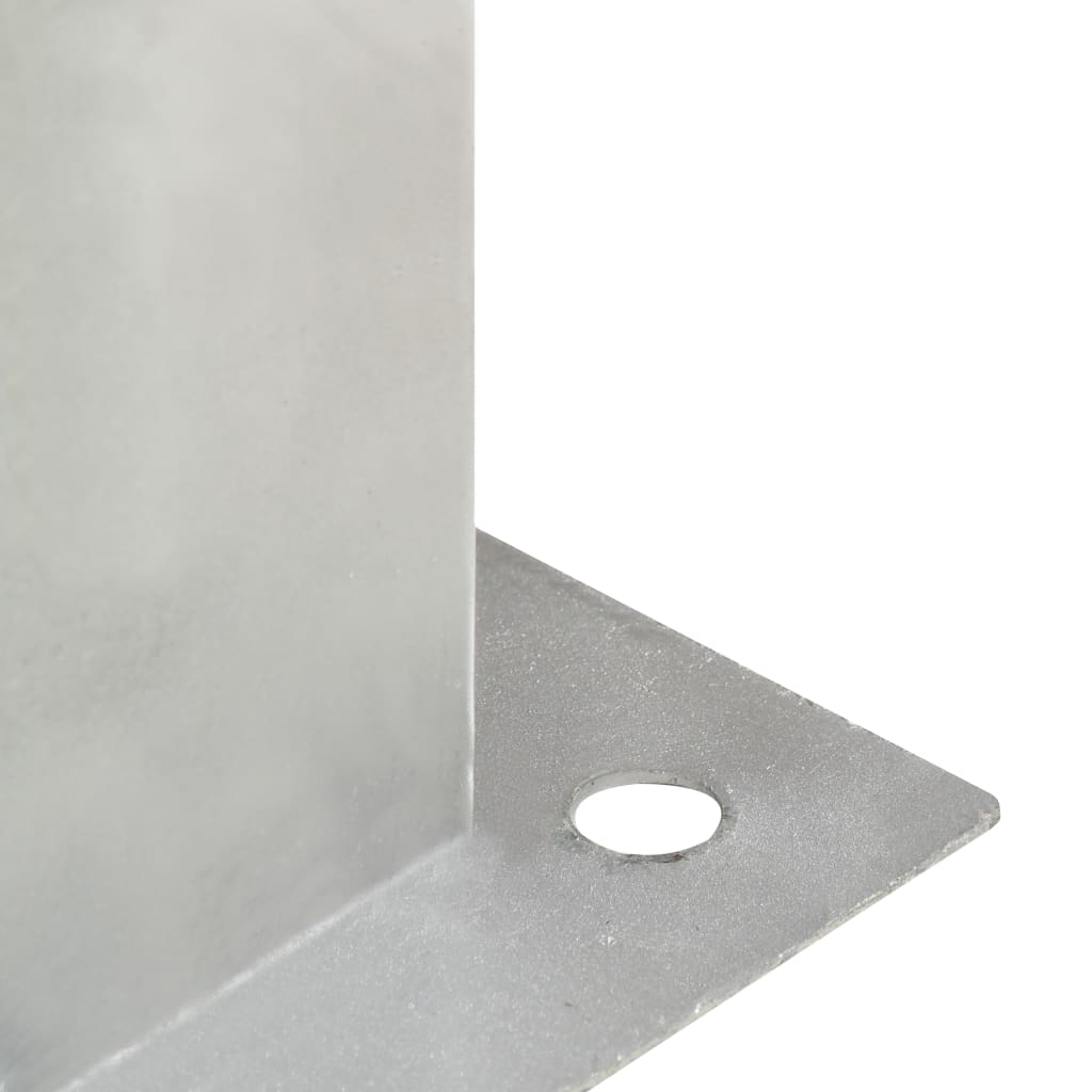 Anclajes para postes 4 unidades metal galvanizado 101 mm