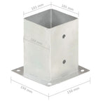 Anclajes para postes 4 unidades metal galvanizado 101 mm