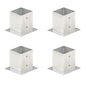Anclajes para postes 4 unidades metal galvanizado 101 mm