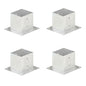 Anclajes para postes 4 unidades metal galvanizado 101 mm