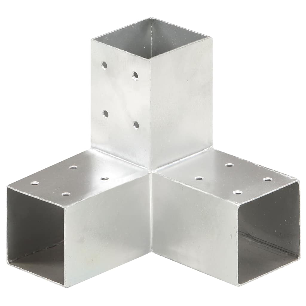 Y-Post Connectors 4 pcs galvanized metal 71x71 mm