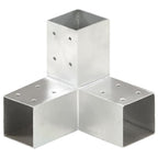 Y-Post Connectors 4 pcs galvanized metal 71x71 mm