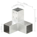 Y-Post Connectors 4 pcs galvanized metal 71x71 mm
