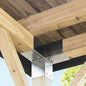 Conectores de postes en Y 4 uds metal galvanizado 71x71 mm