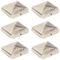 Tapas para postes de valla 6 uds metal galvanizado 101x101mm