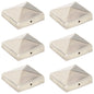 Tapas para postes de valla 6 uds metal galvanizado 101x101mm