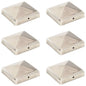 Tapas para postes de valla 6 uds metal galvanizado 101x101mm