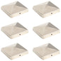 Tapas para postes de valla 6 uds metal galvanizado 101x101mm
