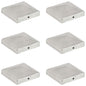 Tapas para postes de valla 6 uds metal galvanizado 101x101mm