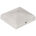 Tapas para postes de valla 6 uds metal galvanizado 101x101mm