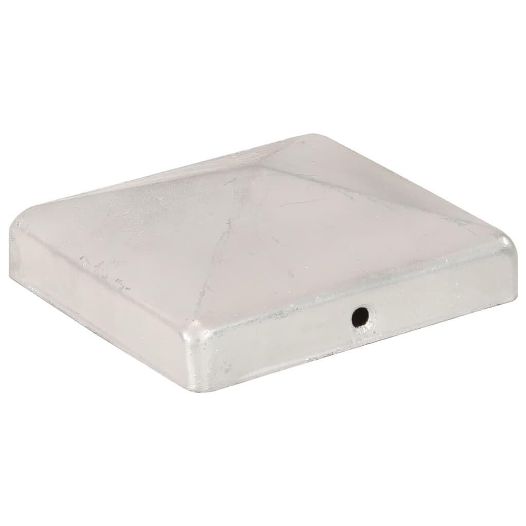 Tapas para postes de valla 6 uds metal galvanizado 101x101mm