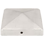 Tapas para postes de valla 6 uds metal galvanizado 101x101mm