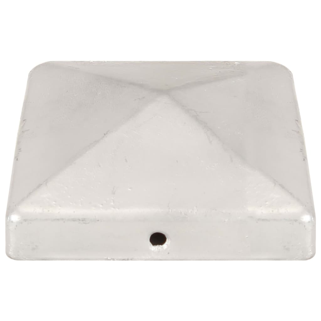 Tapas para postes de valla 6 uds metal galvanizado 101x101mm