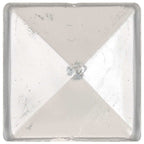 Tapas para postes de valla 6 uds metal galvanizado 101x101mm