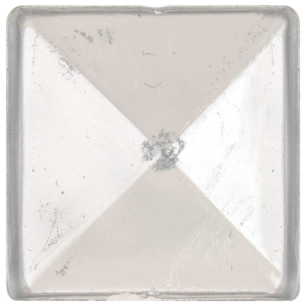 Tapas para postes de valla 6 uds metal galvanizado 101x101mm