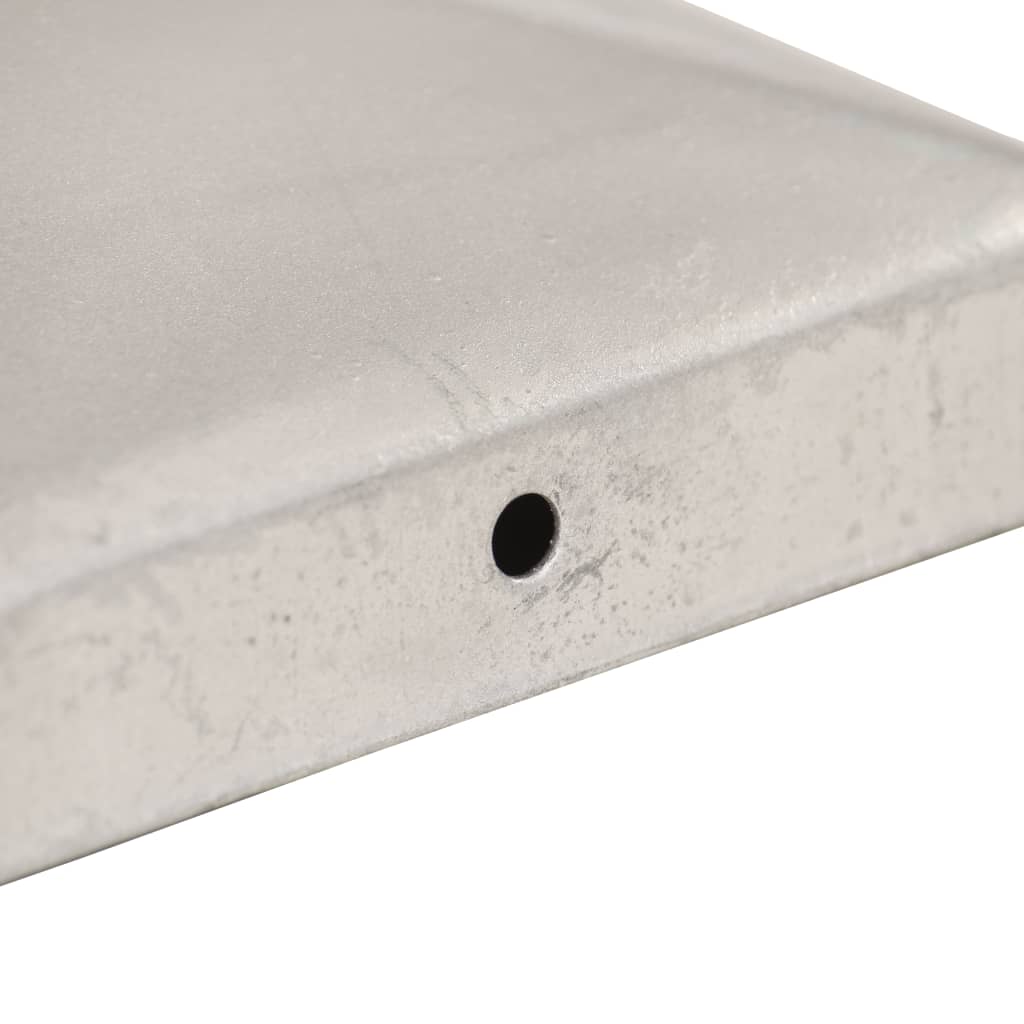 Tapas para postes de valla 6 uds metal galvanizado 101x101mm