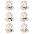 Tapas para postes 6 uds acero inoxidable globo final 91x91 mm
