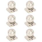 Tapas para postes 6 uds acero inoxidable globo final 91x91 mm