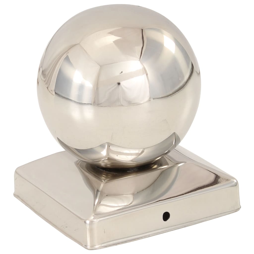 Tapas para postes 6 uds acero inoxidable globo final 91x91 mm