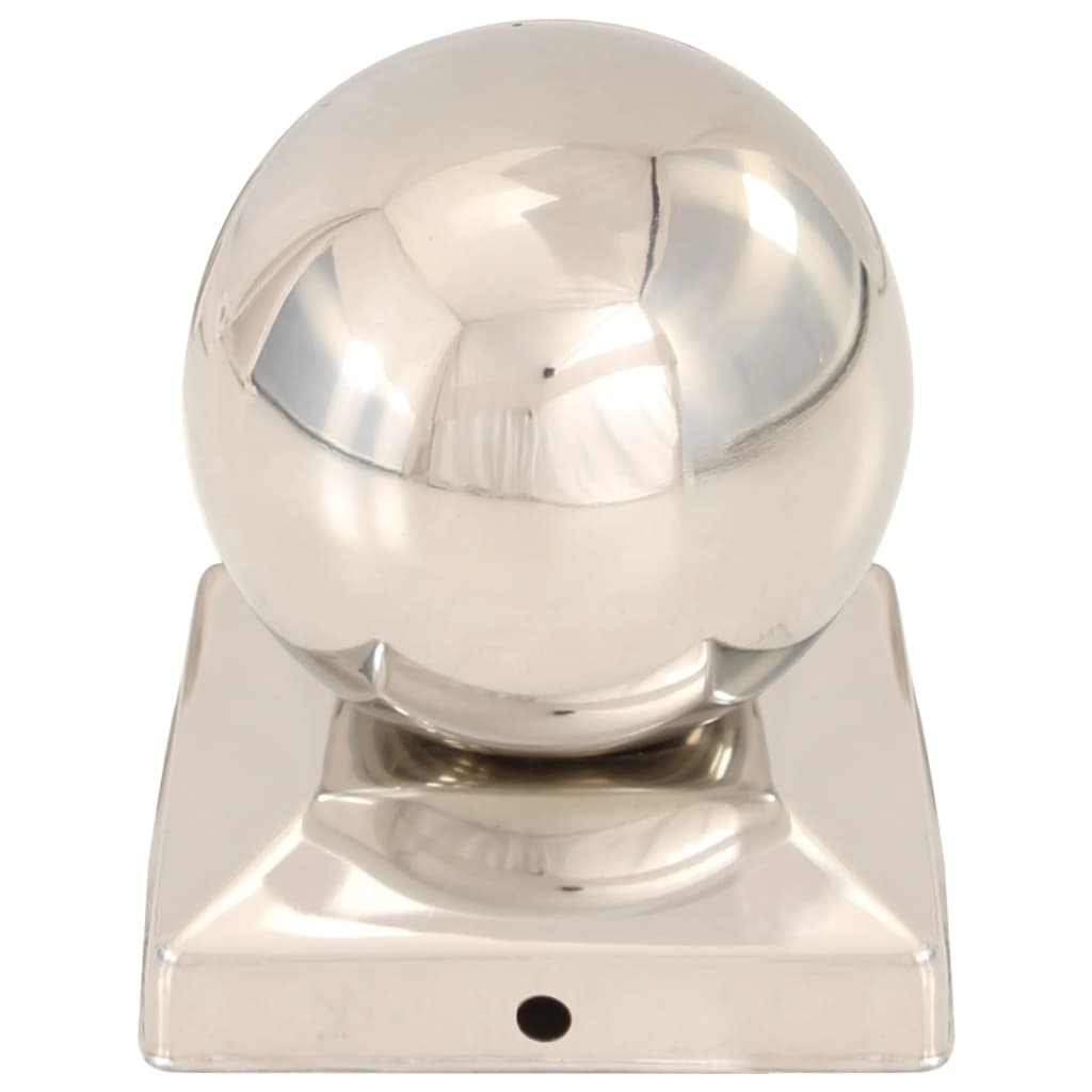 Tapas para postes 6 uds acero inoxidable globo final 91x91 mm