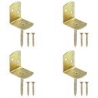 Soportes del panel de la valla 4 uds en L metal galvanizado