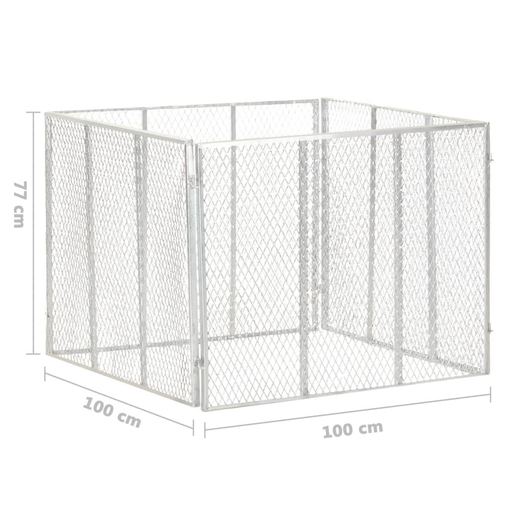 Compostador de jardín hierro galvanizado 100x100x77 cm