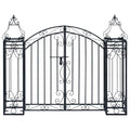 Puerta de jardín decorativa de hierro forjado 122x20,5x100 cm