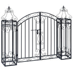 Puerta de jardín decorativa de hierro forjado 122x20,5x100 cm