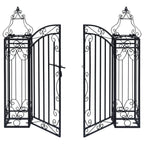 Puerta de jardín decorativa de hierro forjado 122x20,5x100 cm