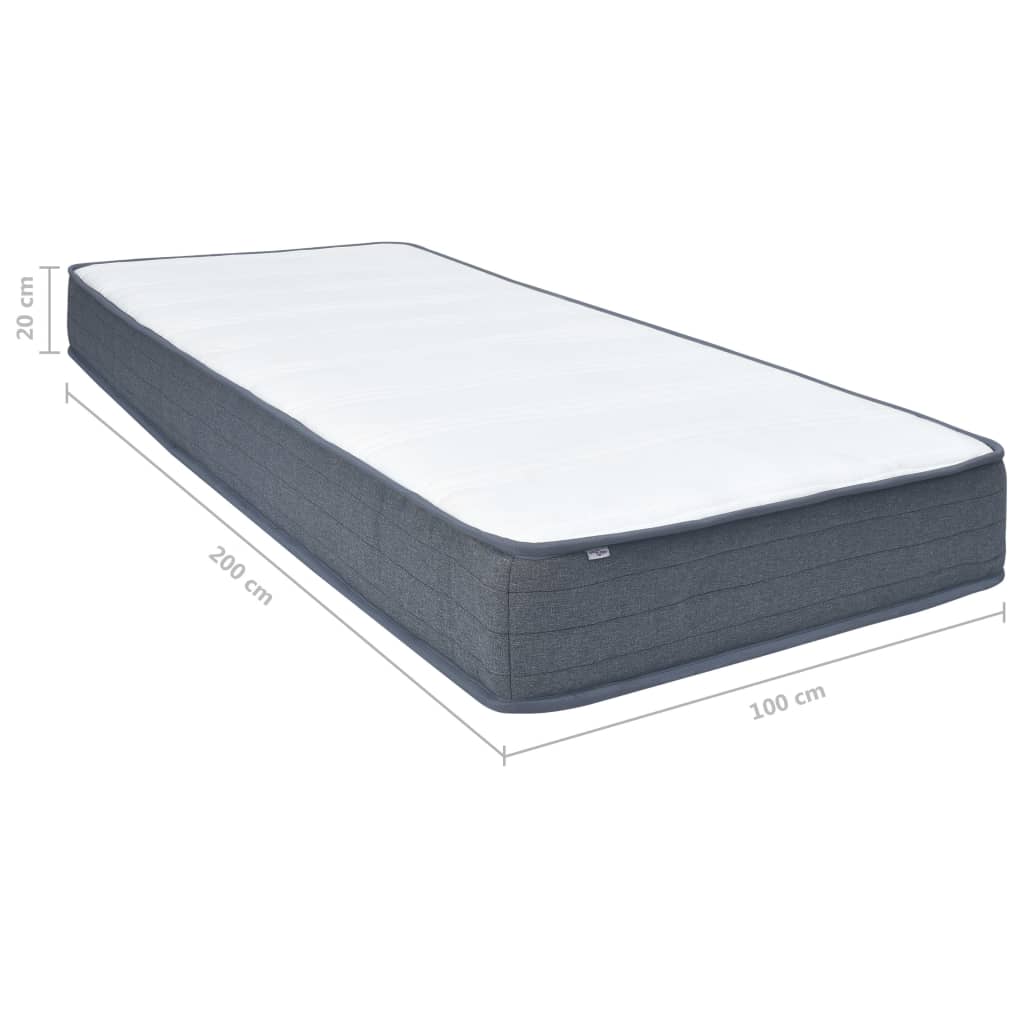 Colchón de cama box spring firmeza media 200x100x20 cm