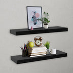 Estantes flotantes de pared 2 uds MDF blanco para libros/DVD