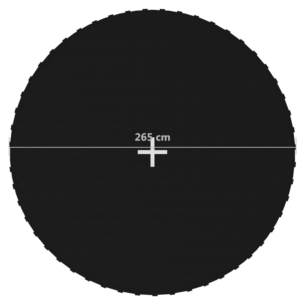 Lona de salto para cama elástica redonda tela negro 3,05 m