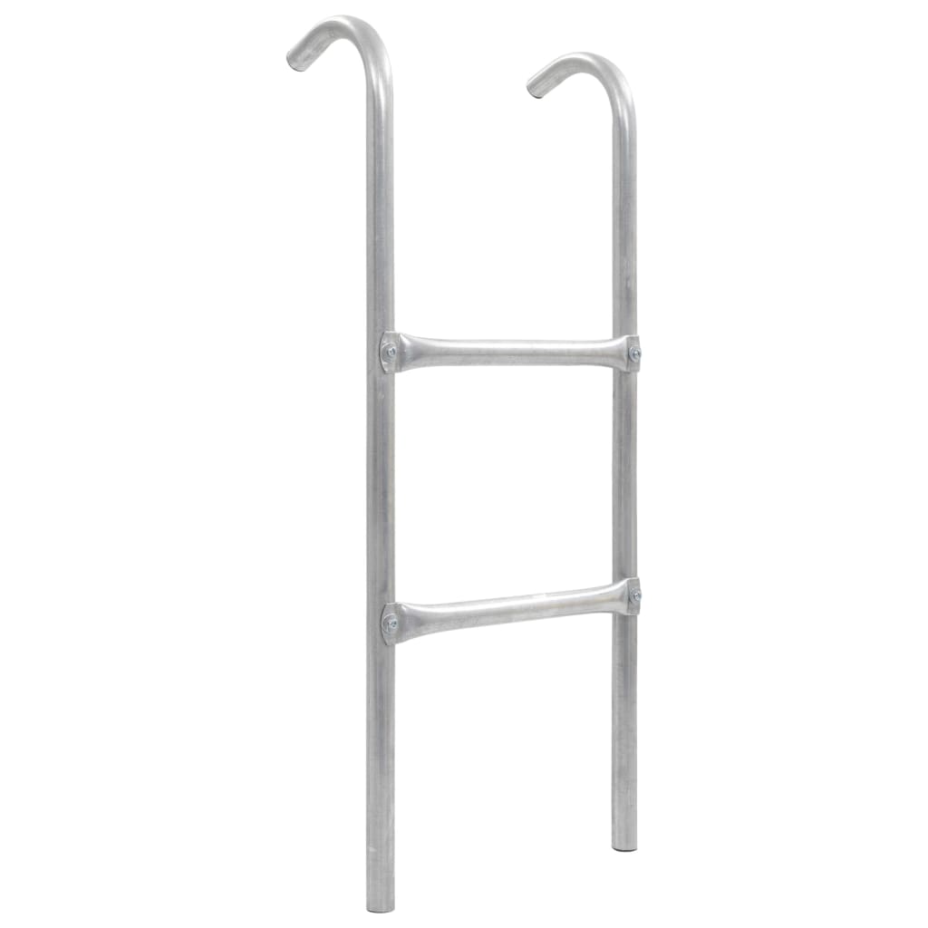 2-step Trampoline Ladder, Silver Steel, 102.6 cm