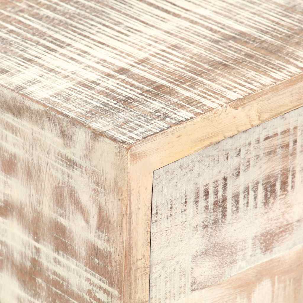 Mesita de noche de madera maciza de acacia 40x30x50 cm