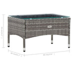 Set de muebles de jardín 4 pzas y cojines ratán sintético gris
