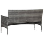 Set de muebles de jardín 4 pzas y cojines ratán sintético gris