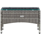 Set de muebles de jardín 4 pzas y cojines ratán sintético gris
