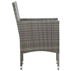 Set de muebles de jardín 4 pzas y cojines ratán sintético gris