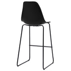 Juego de mesa alta y taburetes 3 piezas plástico negro