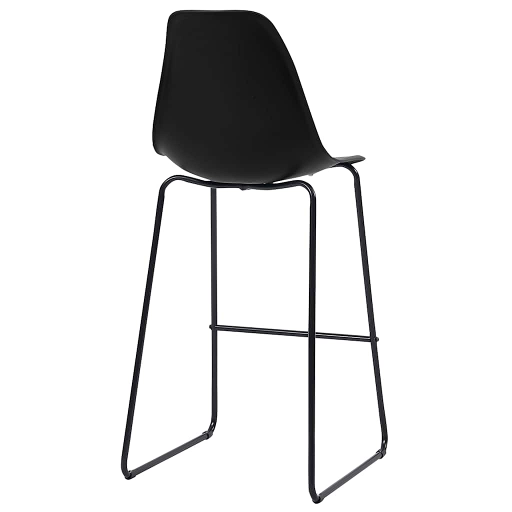 Juego de mesa alta y taburetes 3 piezas plástico negro