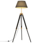 Teak Solid Wood Tripod Floor Lamp Brown and White 141 cm