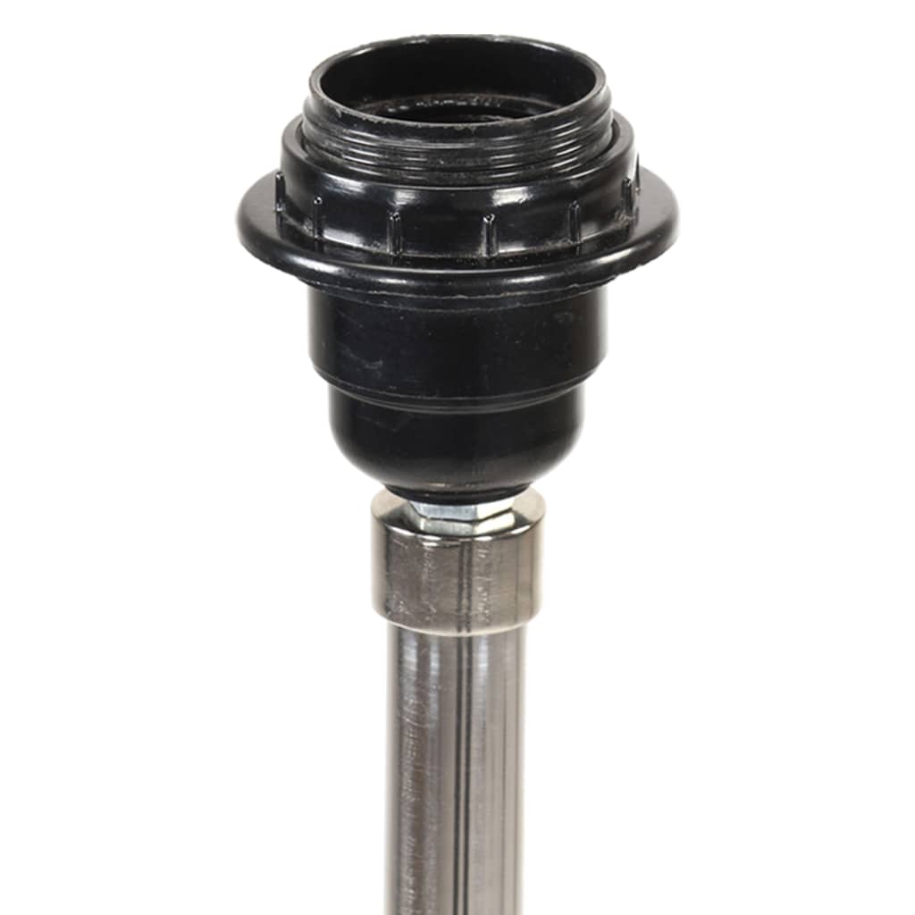 Lámpara de trípode madera maciza de teca marrón y blanco 141 cm