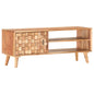 Mueble para TV de madera maciza de acacia 100x30x40 cm