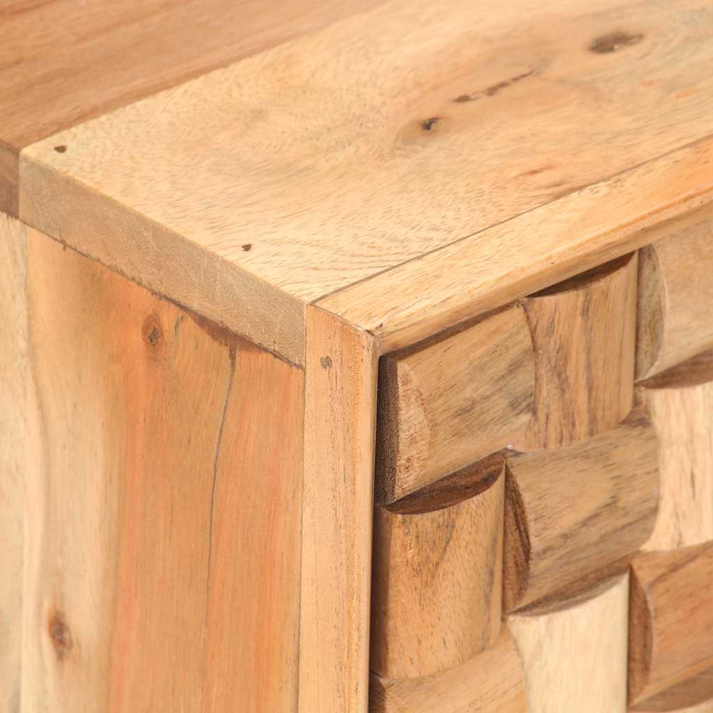 Mueble para TV de madera maciza de acacia 100x30x40 cm