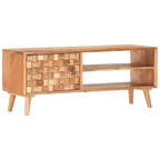 Mueble para TV de madera maciza de acacia 100x30x40 cm